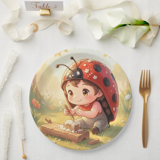 Assiettes En Carton Coccinelle et le royaume de nectar caché (Mariage)