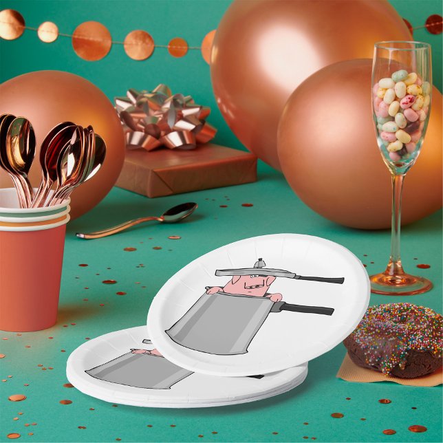 Assiettes En Carton Cochon Dans Un Pot (Créateur téléchargé)