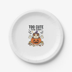 Assiettes En Carton Cochon d'Inde d'Halloween Trop Mignon Pour Être Ef