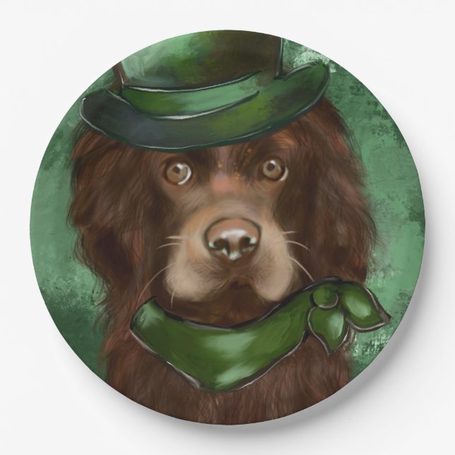 Assiettes En Carton Cocker Spaniel Américain  (Devant)
