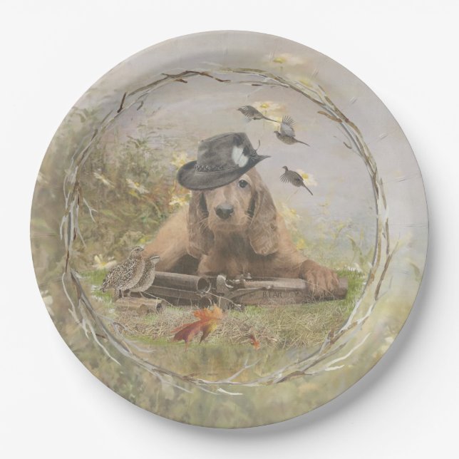 Assiettes En Carton Cocker Spaniel anglais      (Devant)