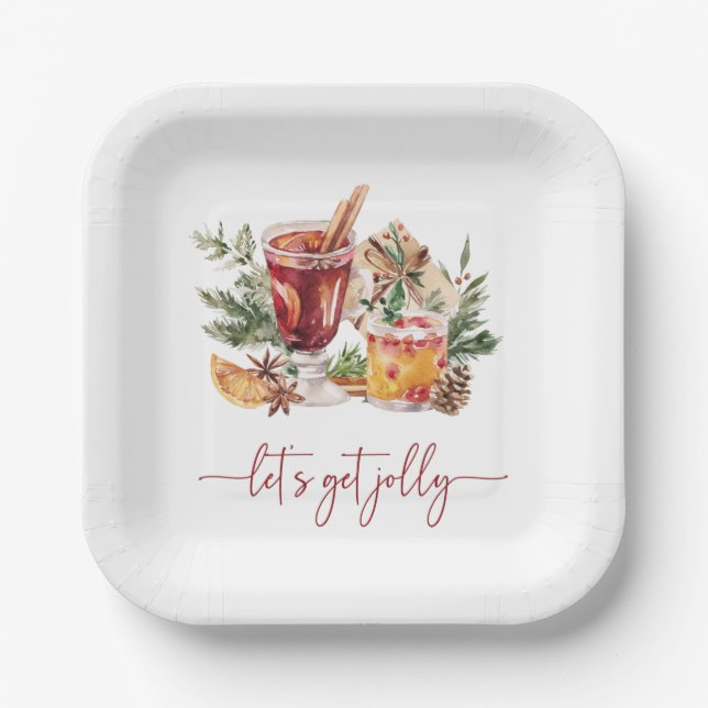 Assiettes En Carton Cocktail de fête (Recto)
