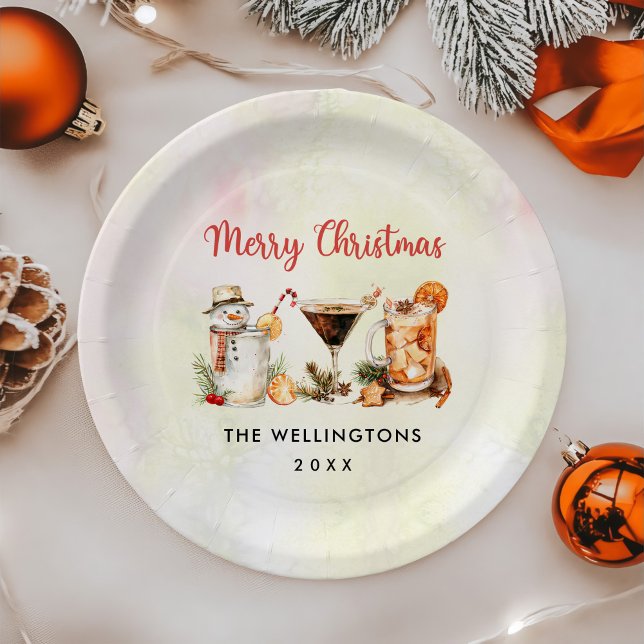 Assiettes En Carton Cocktail de Noël (Créateur téléchargé)