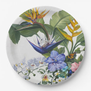 Assiettes En Carton Cocktail floral tropical Napkin