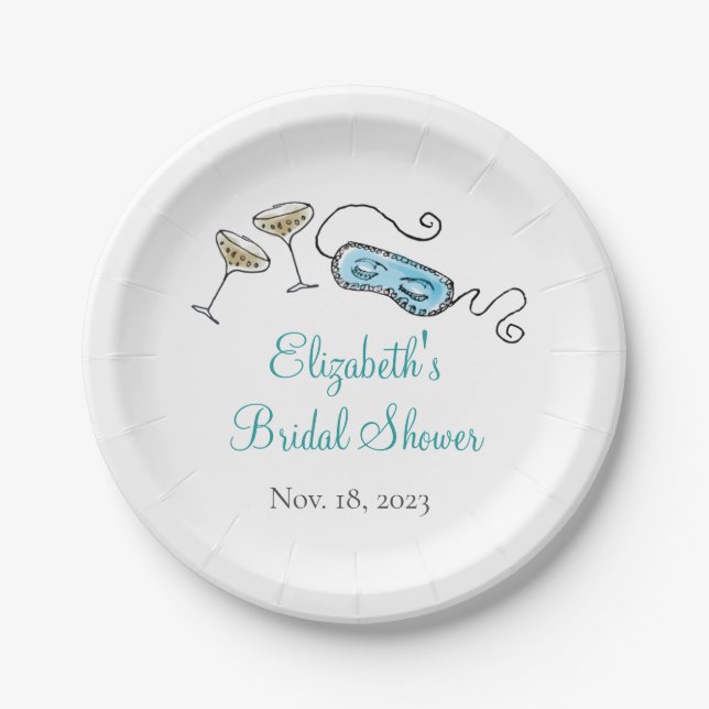 Assiettes En Carton Cocktail Party des années 1960 Illustré à la main  (Devant)