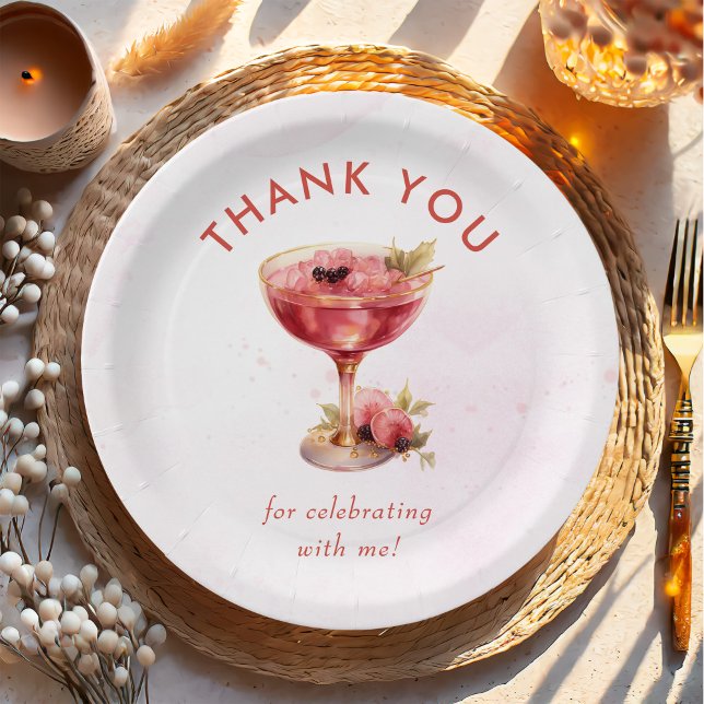 Assiettes En Carton Cocktails Brunch & Bubbly Fête des mariées (Créateur téléchargé)