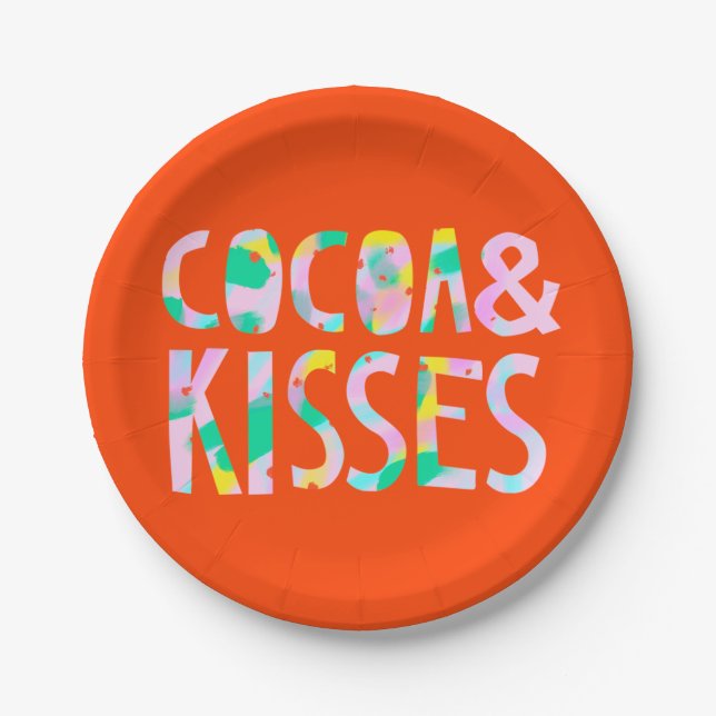 Assiettes En Carton Cocoa & Baisers (Devant)