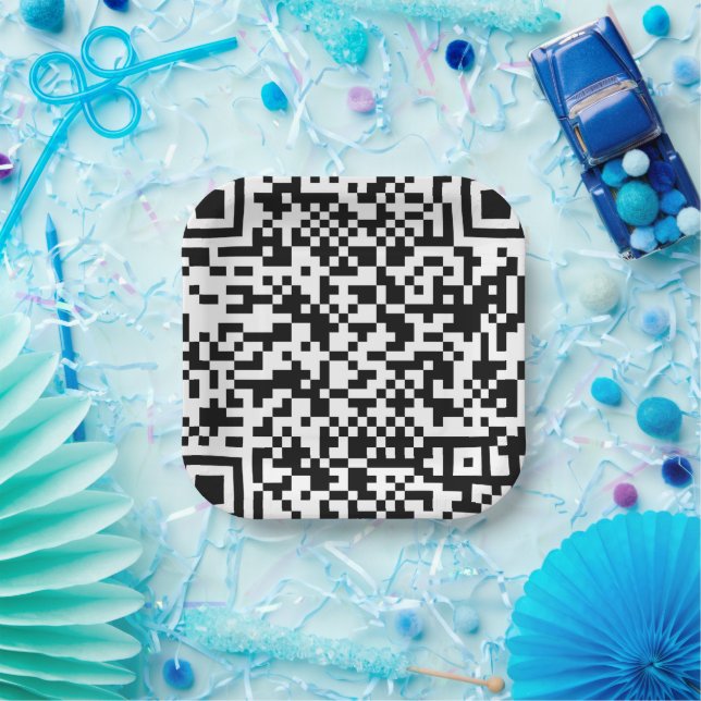 Assiettes En Carton Code Qr (Fête)