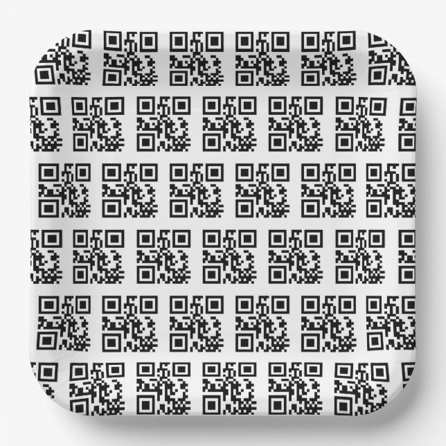 Assiettes En Carton Codes QR Joyeux Vacances (Recto)
