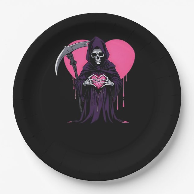 Assiettes En Carton Coeur Mème classique de la couche mains (Devant)