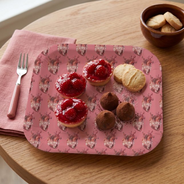 Assiettes En Carton Cœurs (Créateur téléchargé)