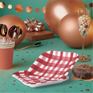 Assiettes En Carton Coin d'amour cuisine rouge partie