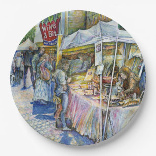 Assiettes En Carton Coin de Flying Pig Farm et Wine a Bit.