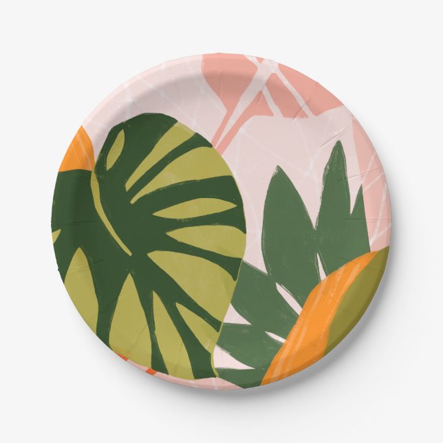 Assiettes En Carton Collage Jungle I (Devant)