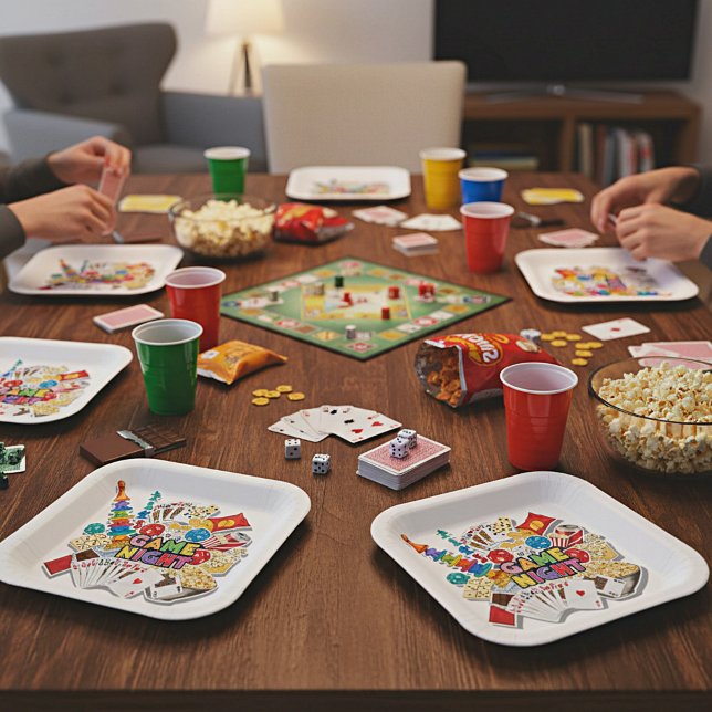Assiettes En Carton collation de soirée jeux (Créateur téléchargé)