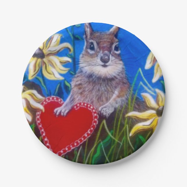 Assiettes En Carton Collecter les coeurs avec Mme Elizabeth Plate (Devant)