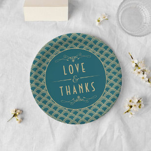 Assiettes En Carton Collection de Mariages Art Déco Gatsby vintage des