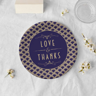 Assiettes En Carton Collection de Mariages Art Déco Gatsby vintage des