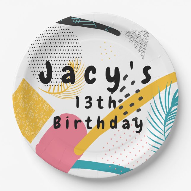 Assiettes En Carton Collection des années 90 (Devant)