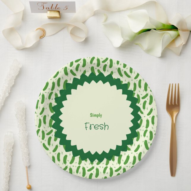 Assiettes En Carton Collection Pickle & Fresh  (Mariage)