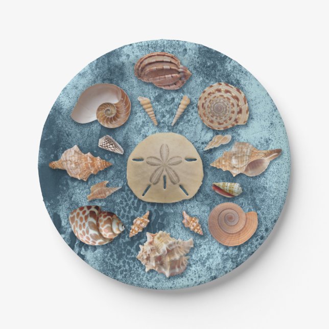 Assiettes En Carton Collection Seashells (Devant)