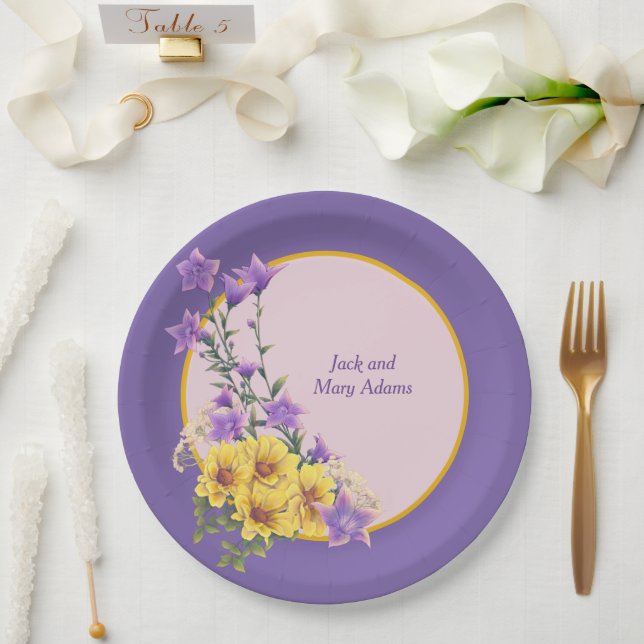 Assiettes En Carton Collection Spring Garden (Mariage)