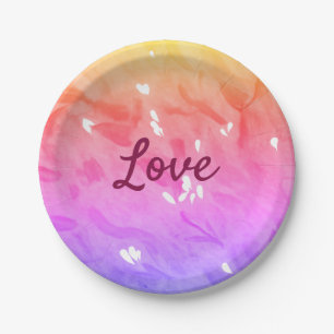 Assiettes En Carton Coloré arc-en-ciel amour fierté lgbtq gay motif te