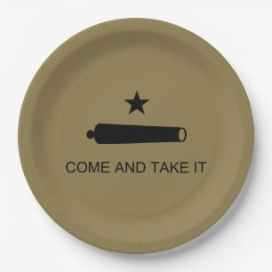 Assiettes En Carton Come & Take It ! Flag de Texas State