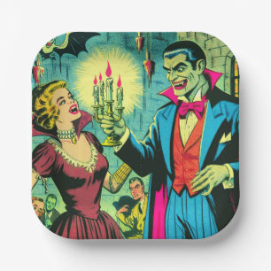 Assiettes En Carton Comics vintages Vampire Horror