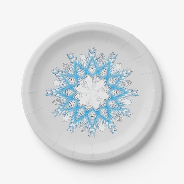 Assiettes En Carton Comme Les Mouches À Neige (Devant)