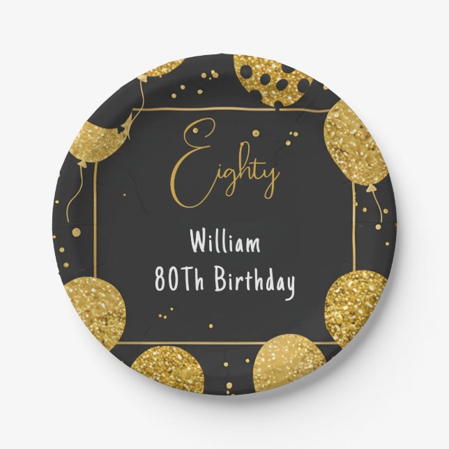 Assiettes En Carton Comme Retro Amusant Humor Adulte Happy Chic 80e an (Devant)