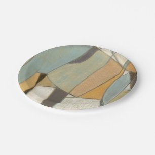 Assiettes En Carton Composition abstraite avec des couleurs amorties