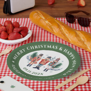 Assiettes En Carton Composition des noix de cou de Noël