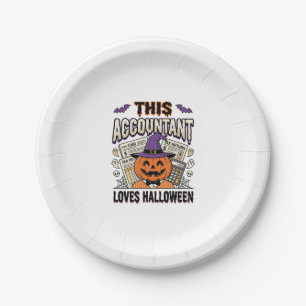 Assiettes En Carton Comptable d'Halloween Drôle Saison fiscale effraya