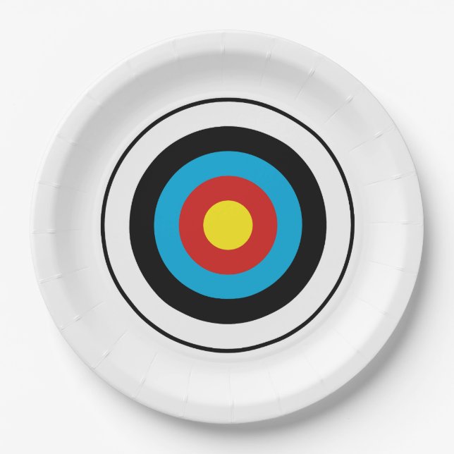 Assiettes En Carton Conception cible Bullseye (Devant)