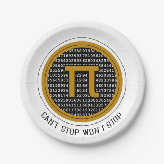 Assiettes En Carton Conception circulaire de jour Pi