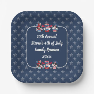 Assiettes En Carton Conception de 4 juillet de célébration personnalis