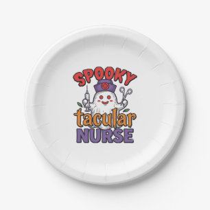 Assiettes En Carton Conception de chemise fantôme Halloween Infirmière