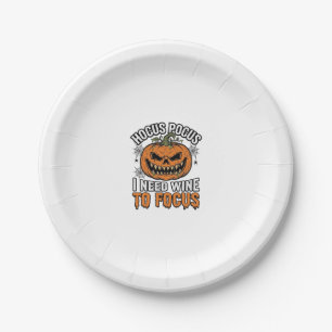 Assiettes En Carton Conception de chemise Halloween Citrouille Vin Hoc
