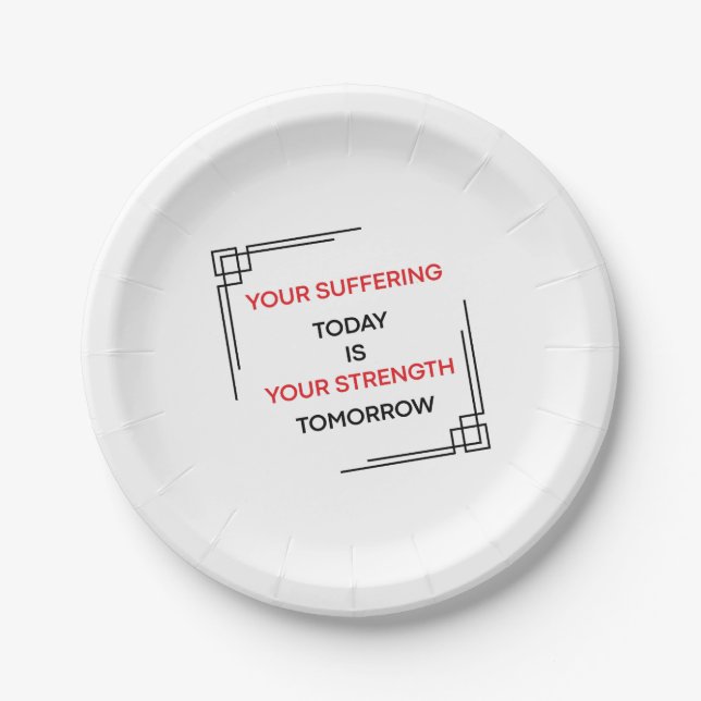 Assiettes En Carton Conception de citation motivationnelle (Devant)