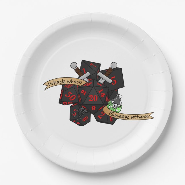 Assiettes En Carton Conception de dés non fiables (Devant)