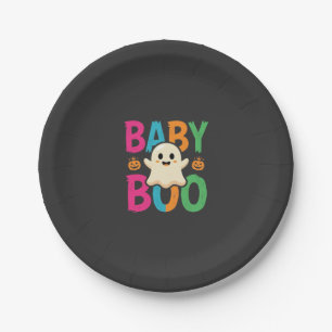 Assiettes En Carton Conception de fantôme Halloween Baby Boo_1