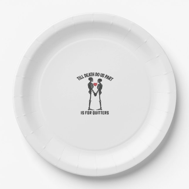 Assiettes En Carton Conception de la Saint-Valentin «Jusqu'à ce que la (Devant)