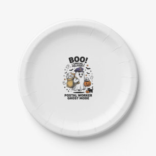 Assiettes En Carton Conception de livraison d'Halloween en mode fantôm
