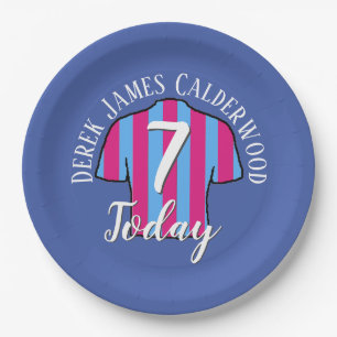 Assiettes En Carton Conception de maillot de football pour anniversair