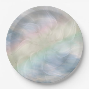 Assiettes En Carton Conception de mandala florale pastel arc-en-ciel