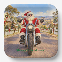 Conception de Noël avec Santa à moto