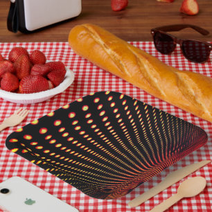 Assiettes En Carton Conception de points d'art
