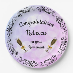 Assiettes En Carton Conception de retraite personnalisée