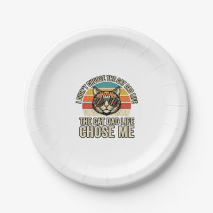 Assiettes En Carton Conception de T-Shirt Vintage Cat Dad Life Chose M